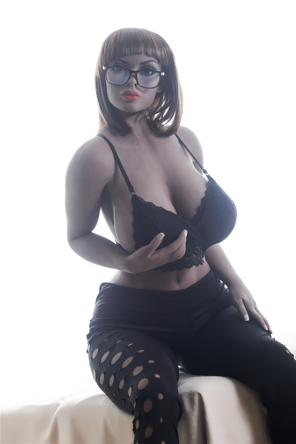 Massey 158cm5ft2 L cup Black Sex Doll 23